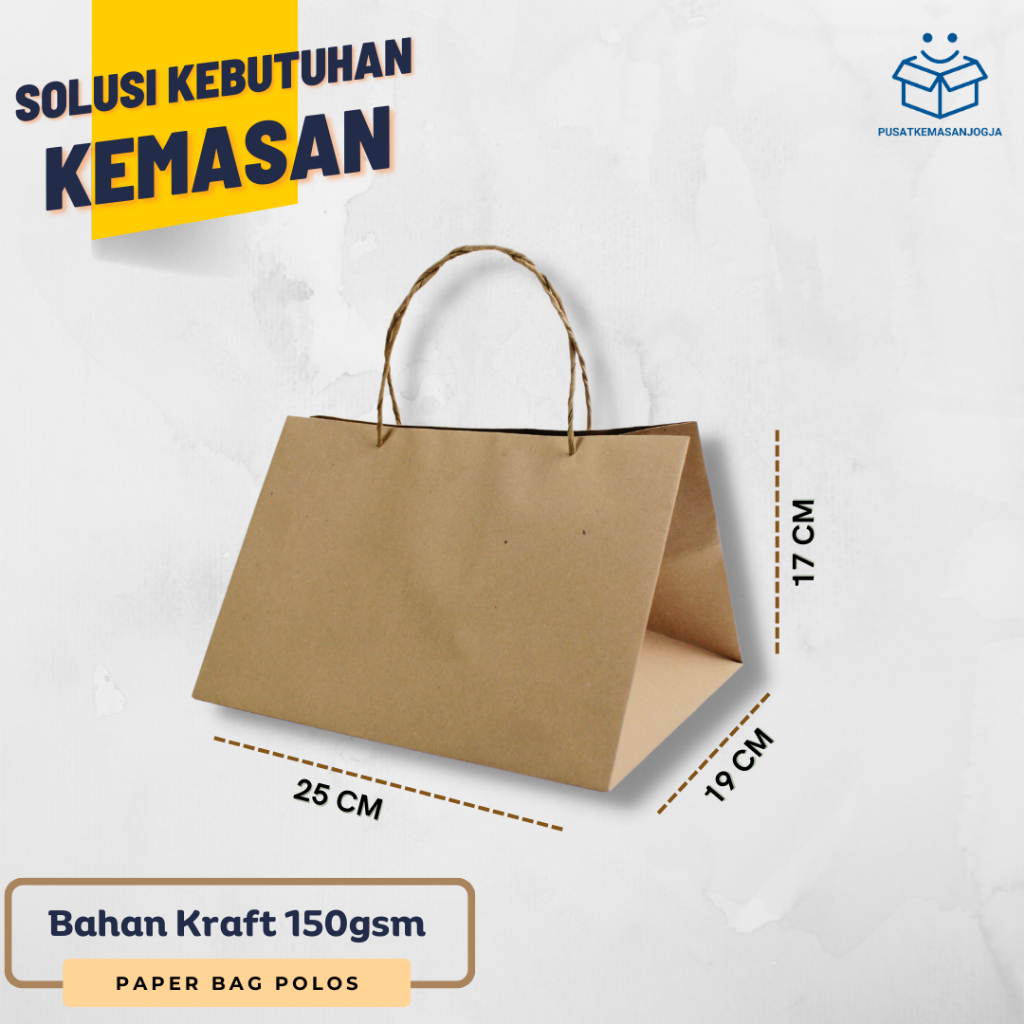 

Paperbag Jogja / Paper bag / Paperbag Bento / Paper bag polos ukuran 25 x 19 x 17 cm