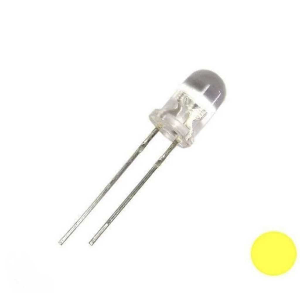 LED 5mm BENING NYALA KUNING / LED 5mm BRIGHT CLEAR NYALA KUNING / LAMPU LED 5mm