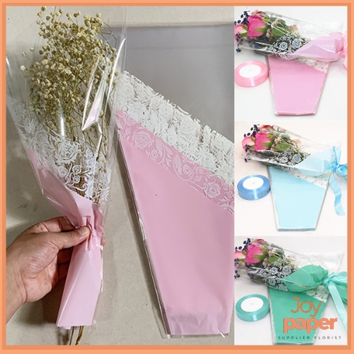 

Plastik Bunga Wrapping Mini Buket Plastik Bungkus Mawar Setangkai Ecer kb6159