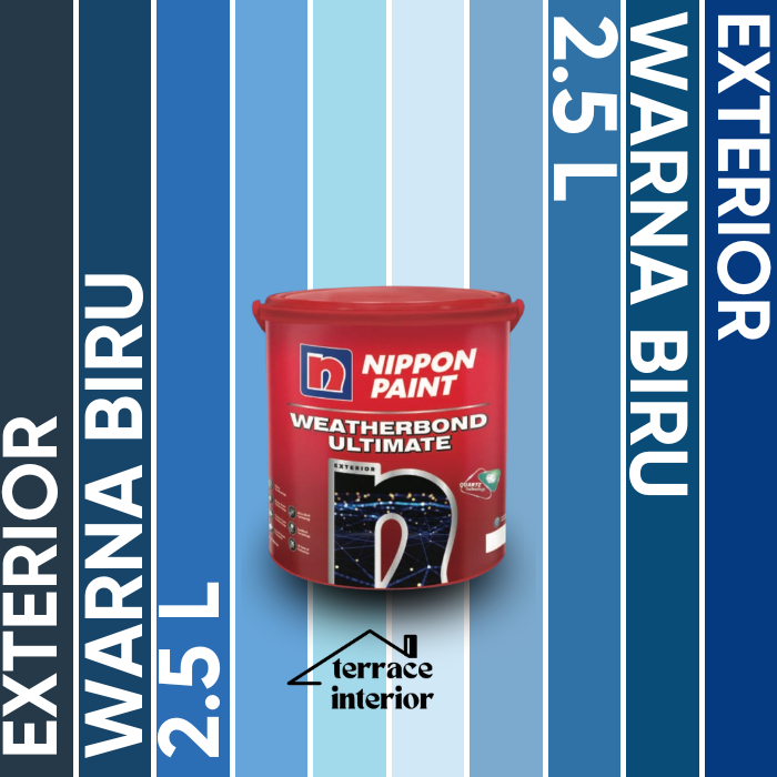 Cat Tembok Nippon Paint Ultimate warna Biru Ukuran 2.5 L