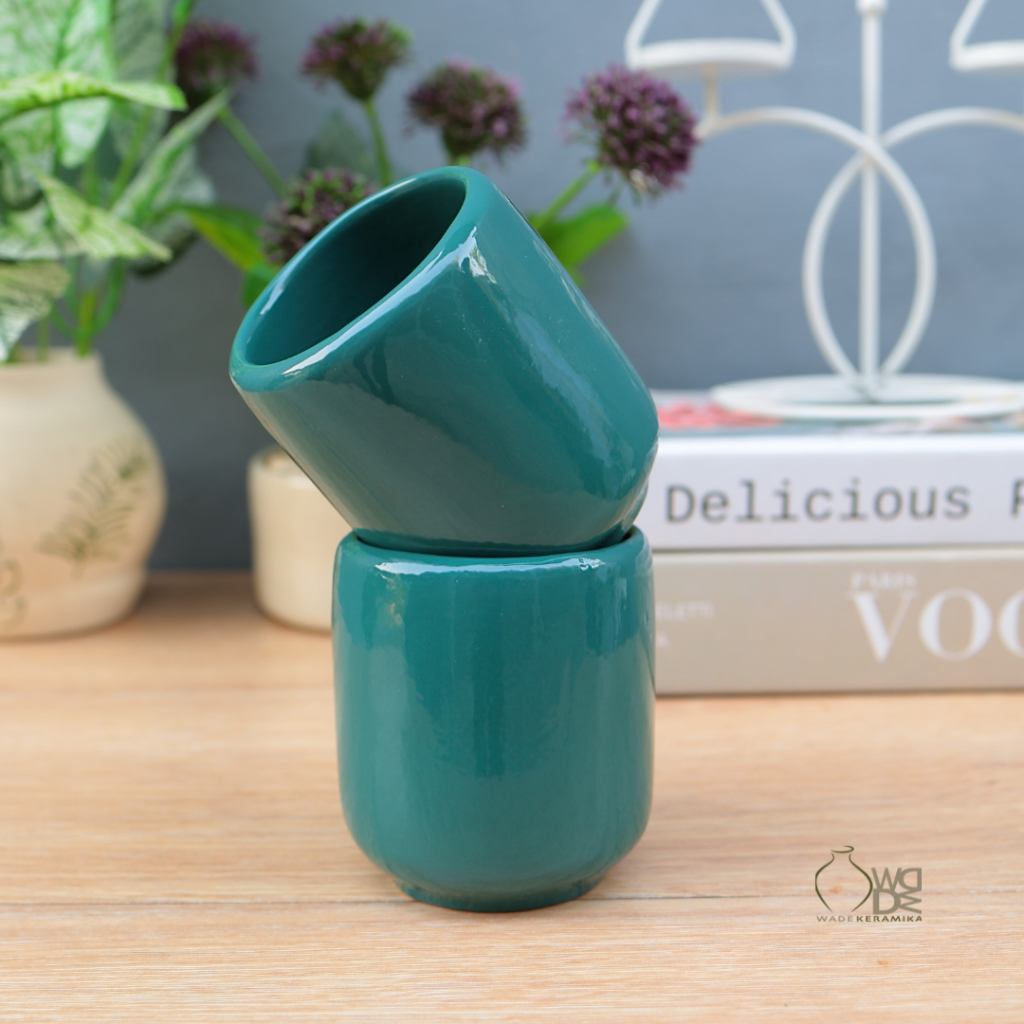 Ocha Mug Keramik - Gelas Mug Teh Ocha - Lokal Handmade - MUG TEH KOPI 200ML - MATCHA