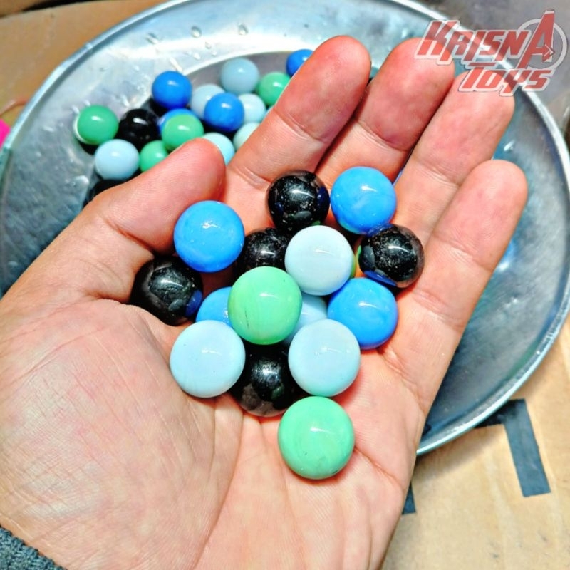 NOVI TOYS KELERENG MAINAN KERAMIK WARNA/KALECI GUNDU KELERENG isi.85pcs/pack