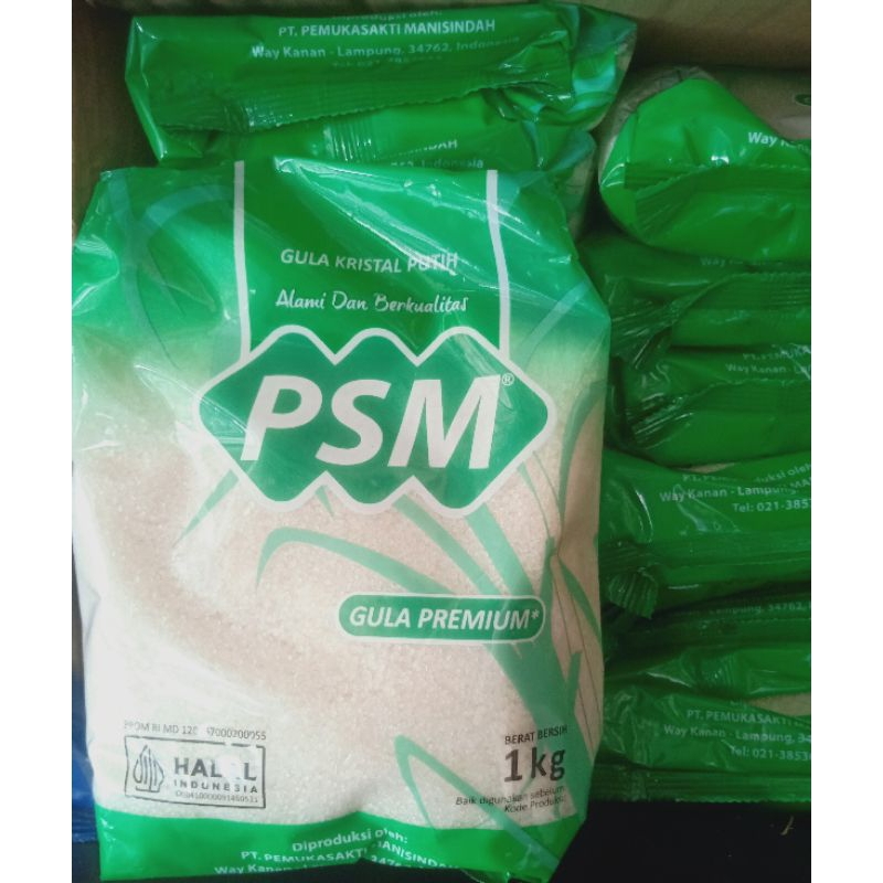 

GULA KEMASAN 1KG PSM /GULA PREMIUM /GULA PASIR PSM /GULA TERMURAH /GULA PUTIH