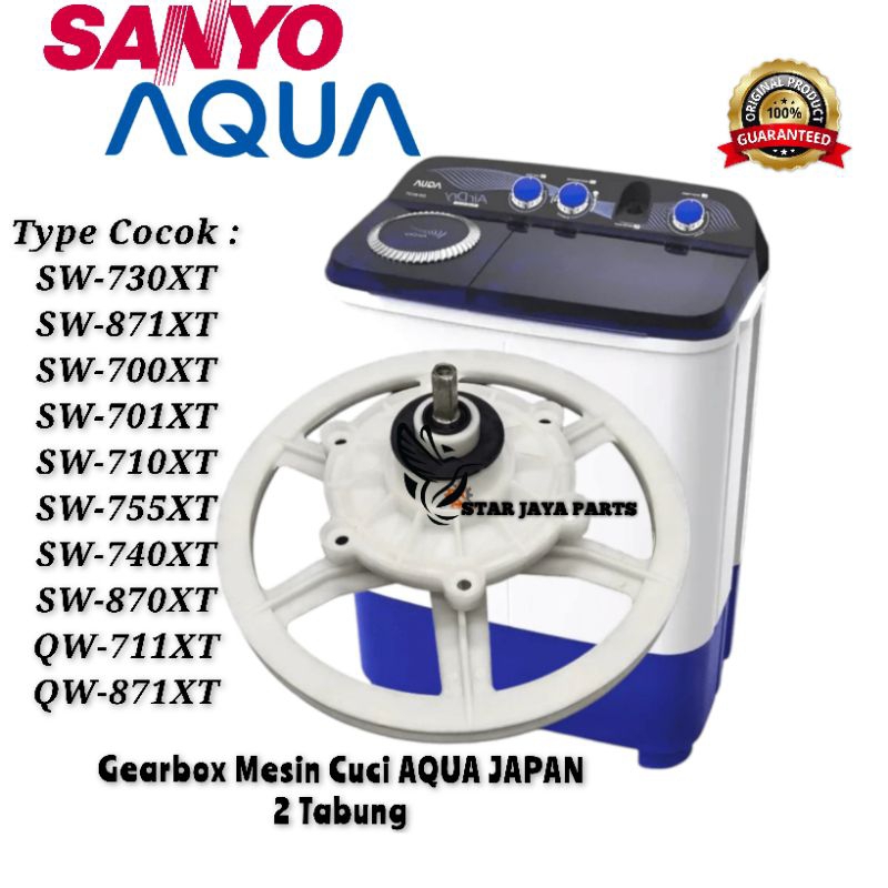 Gearbox Sanyo AQUA Mesin Cuci 2 Tabung Gearbox Girbox Girbox SW-730XT/SW-871XTSW-700XT/SW-701XT/SW-7