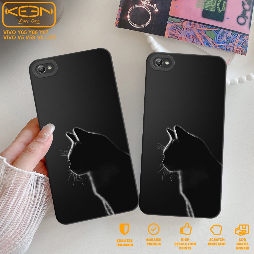 Case Hp Vivo Y65 Y66 Y67 - Casing Hp Vivo Y65 Y66 Y67 Motif Kucing - Case Procamera - Softcase Hp Vi
