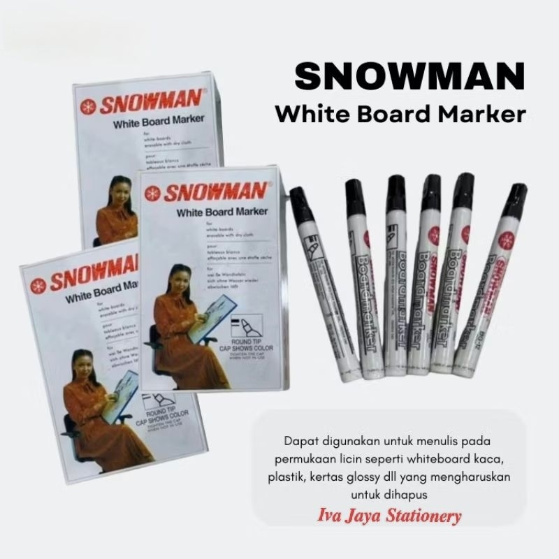 

Spidol Snowman White Board Marker Sepidol Papan Tulis