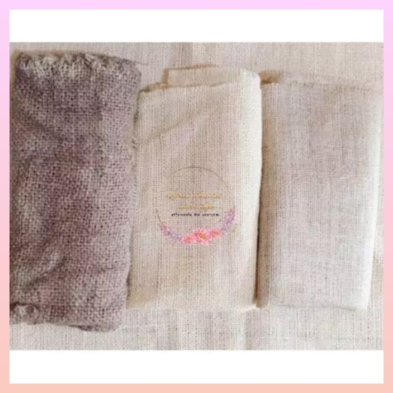 Kain goni meteran | kain goni gulungan murah | tersedia warna putih bleaching dan natural krem