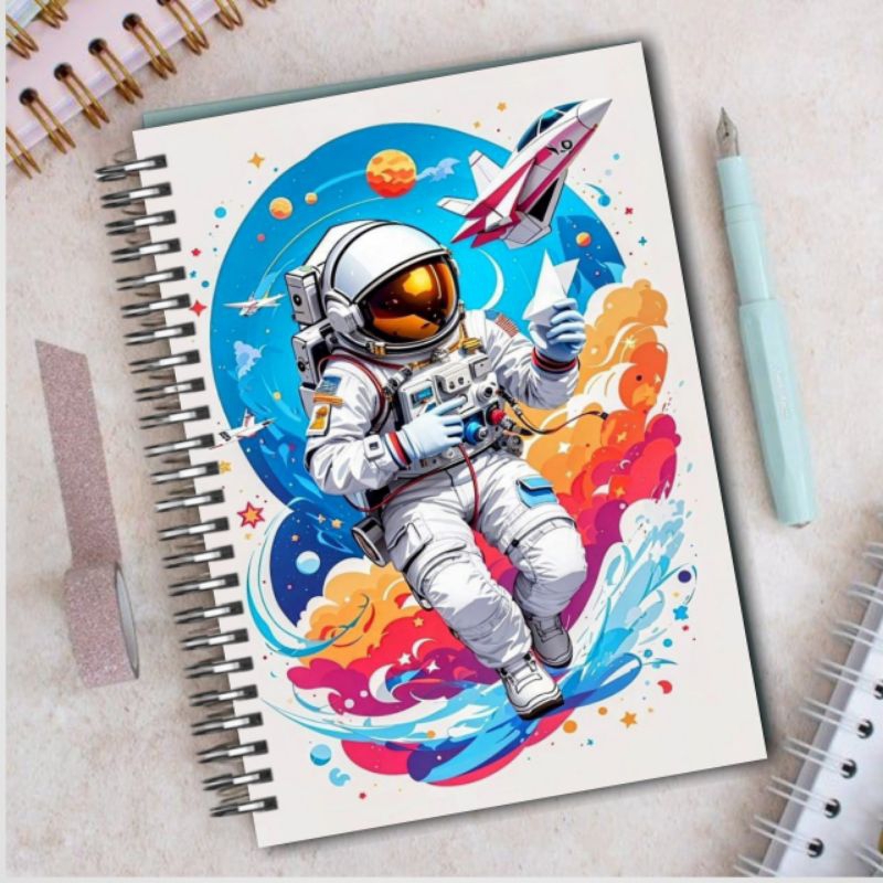 

buku tulis notebook gambar astronot A5 A6 100 halaman