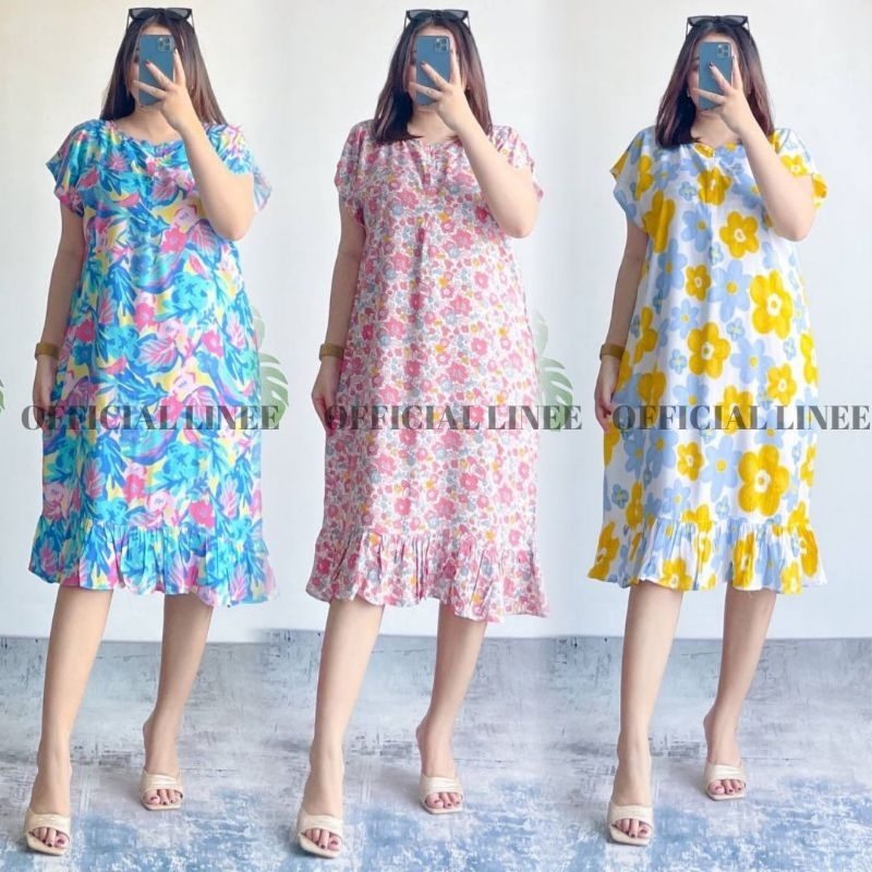 DASTER RUFFLE  DASTER WANITA KEKINIAN  DASTER WANITA  DASTER REMPEL RAYON