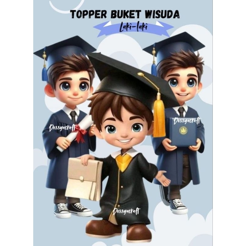 Topoer Bucket Wisuda Laki-laki