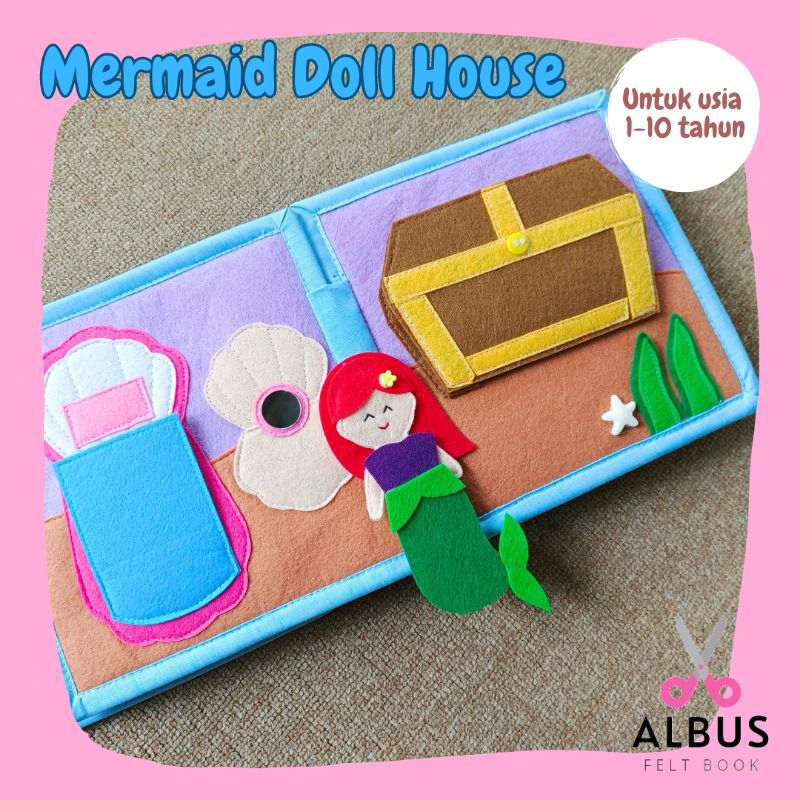 Mermaid Quiet Book / Mermaid Busy Book / Busy Book Doll House Mermaid