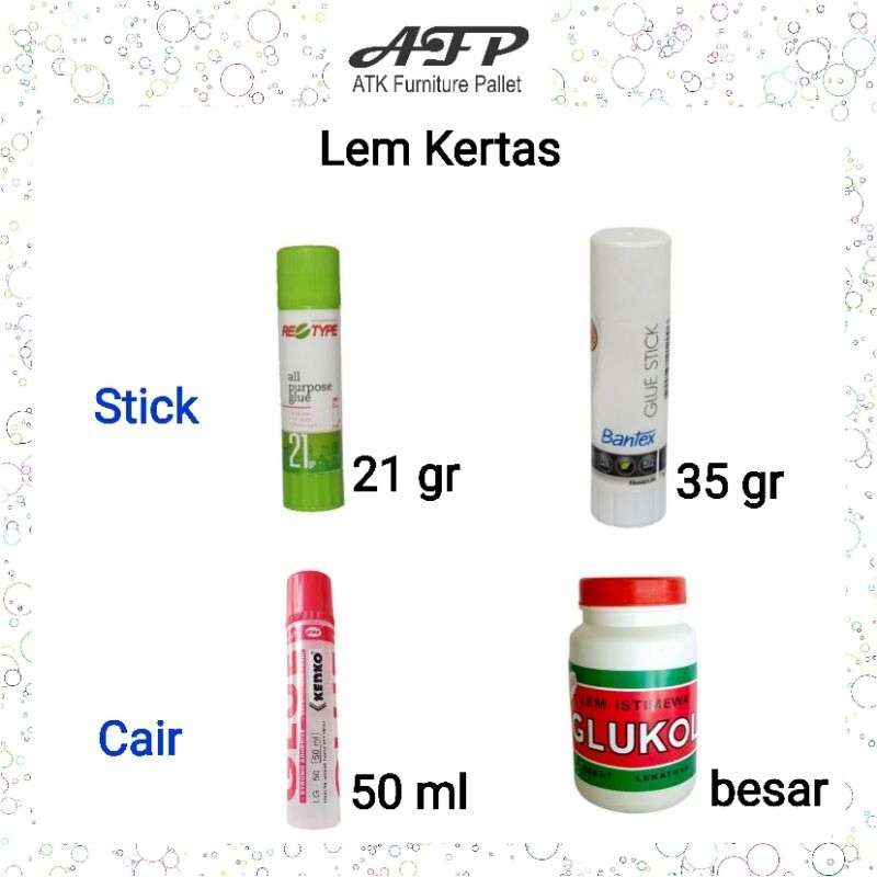 

Lem Kertas Glue Stick 21 35 gr Cair Kenko 50 ml Glukol Besar