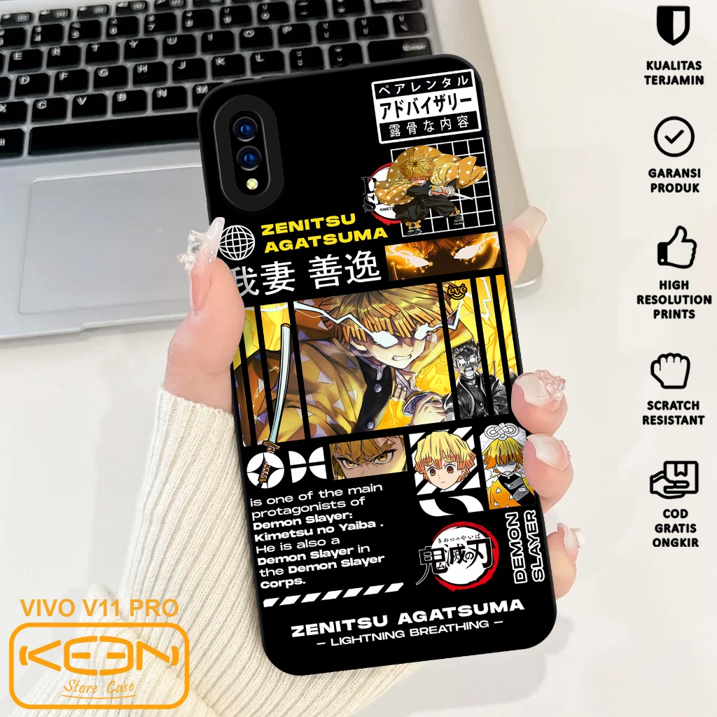 Case Vivo 1804 - Casing Hp Vivo 1804 Motif Demon Slayer - Case Hp Vivo 1804 - Softcase Vivo 1804 -Ca