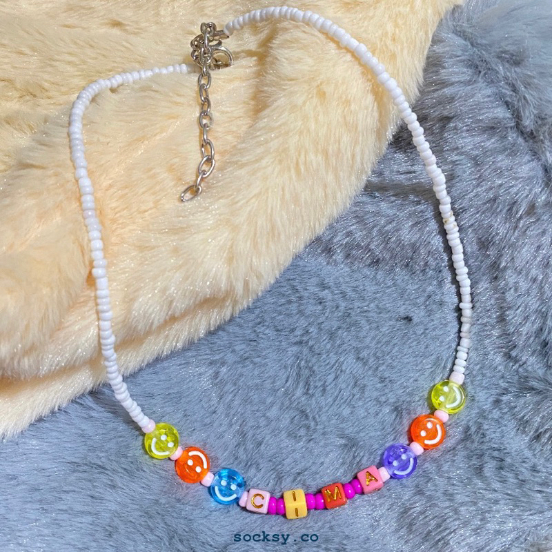 Custom Nama Beads Necklace | Necklace Beads | Kalung Manik | Kalung Korea | Kalung Wanita | Custom N