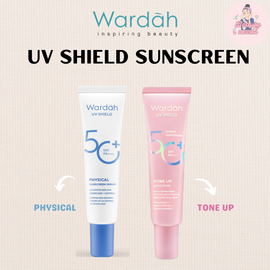 WARDAH UV SHIELD SUNSCREEN | PHYSICAL SUNSCREEN | TONE UP SERUM SUNSCREEN