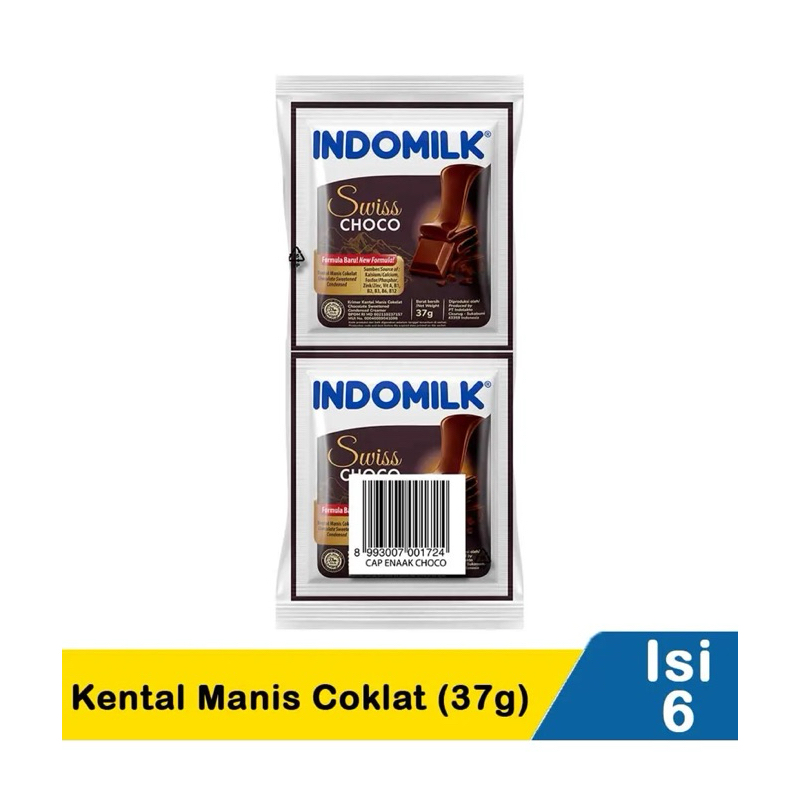 

indomilk kental manis coklat isi 6 x 37 gram