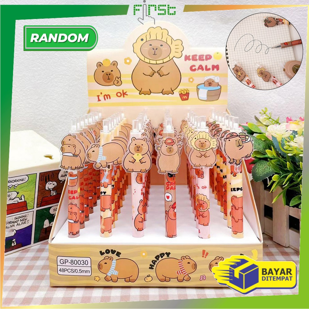 

FH-A96 Pena Mekanik Capybara 0.5MM Pulpen Gel Cartoon Alat Tulis Sekolah dan Kantor / Pena Pen Gel Ink Kapibara Ballpoint Tinta Cair