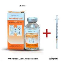 Wormectin Injeksi 2 ml Obat Scabies Suntik Injeksi Kudix Kutu Jamur Caplax Cacing Kucing Kelinci