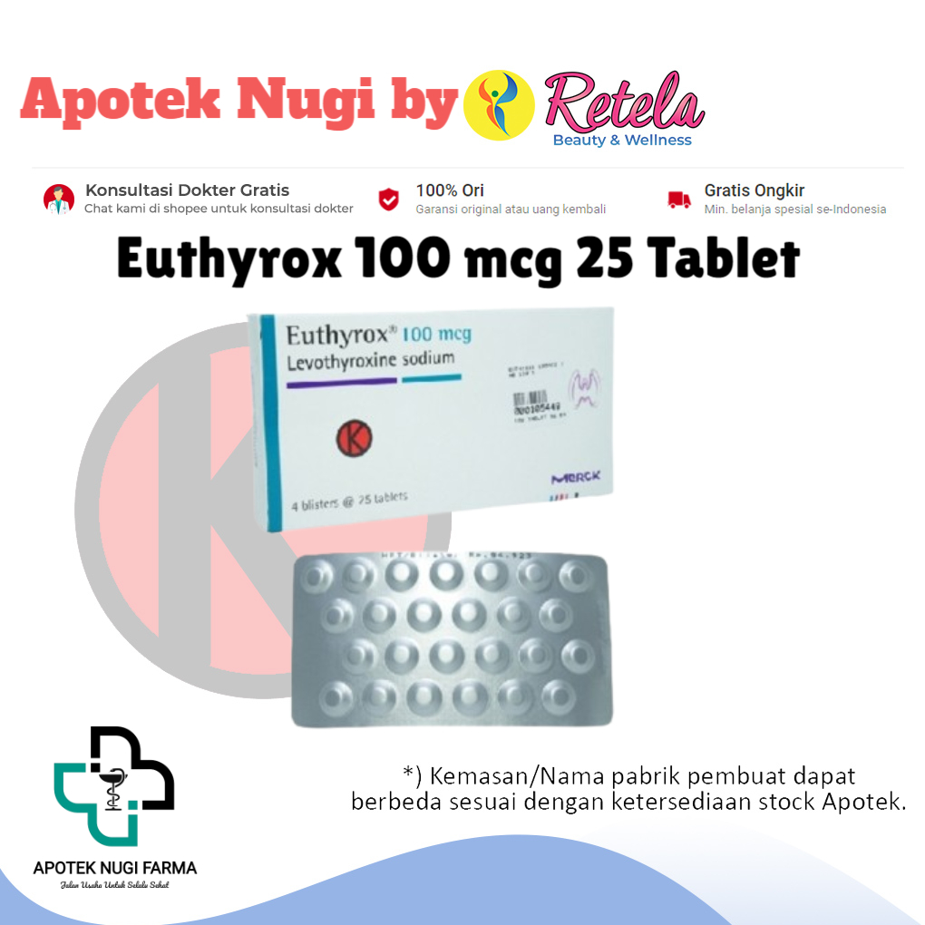 Euthyrox 100 mcg 25 Tablet