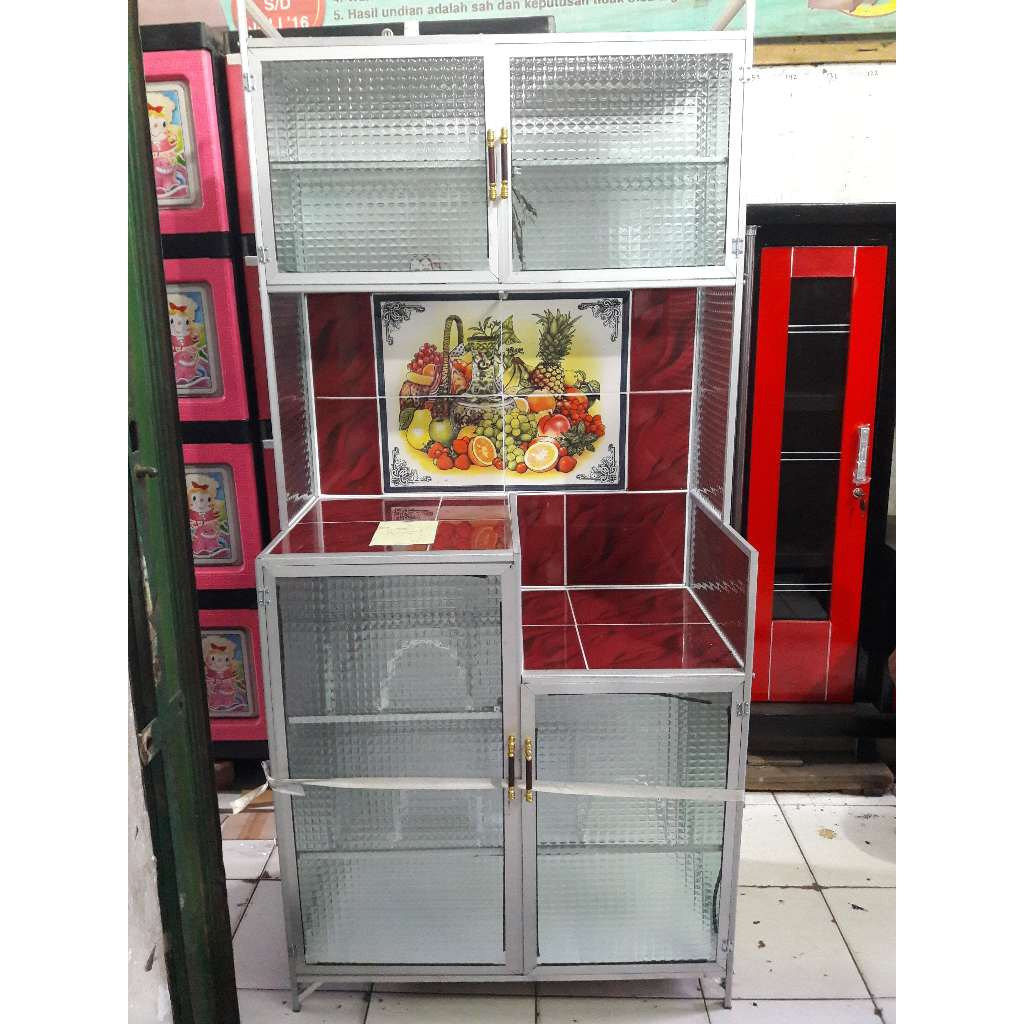 RAK PIRING 2 PINTU ALUMUNIUM / RAK PIRING 2 PINTU MINIMALIS - RP1