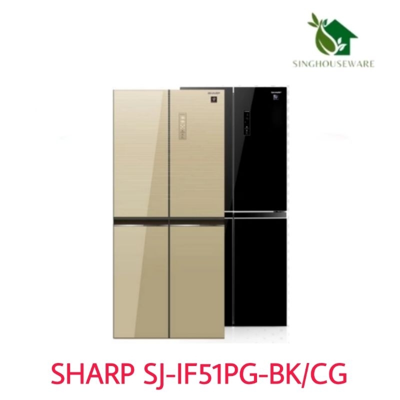 Sharp Kulkas Side by Side SJ-IF51PG-BK/CG