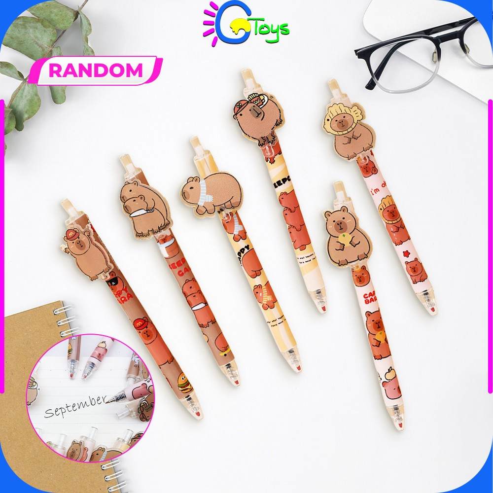 

CR-A96 Pena Mekanik Capybara 0.5MM Pulpen Gel Cartoon Alat Tulis Sekolah dan Kantor / Pena Pen Gel Ink Kapibara Ballpoint Tinta Cair