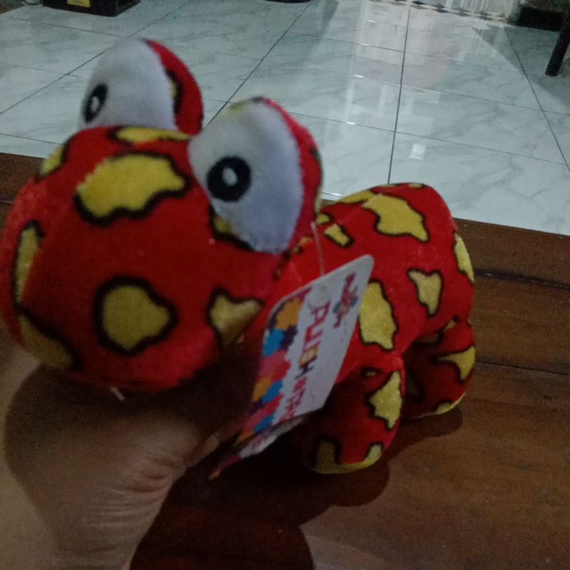 boneka dino merah kecil new tag