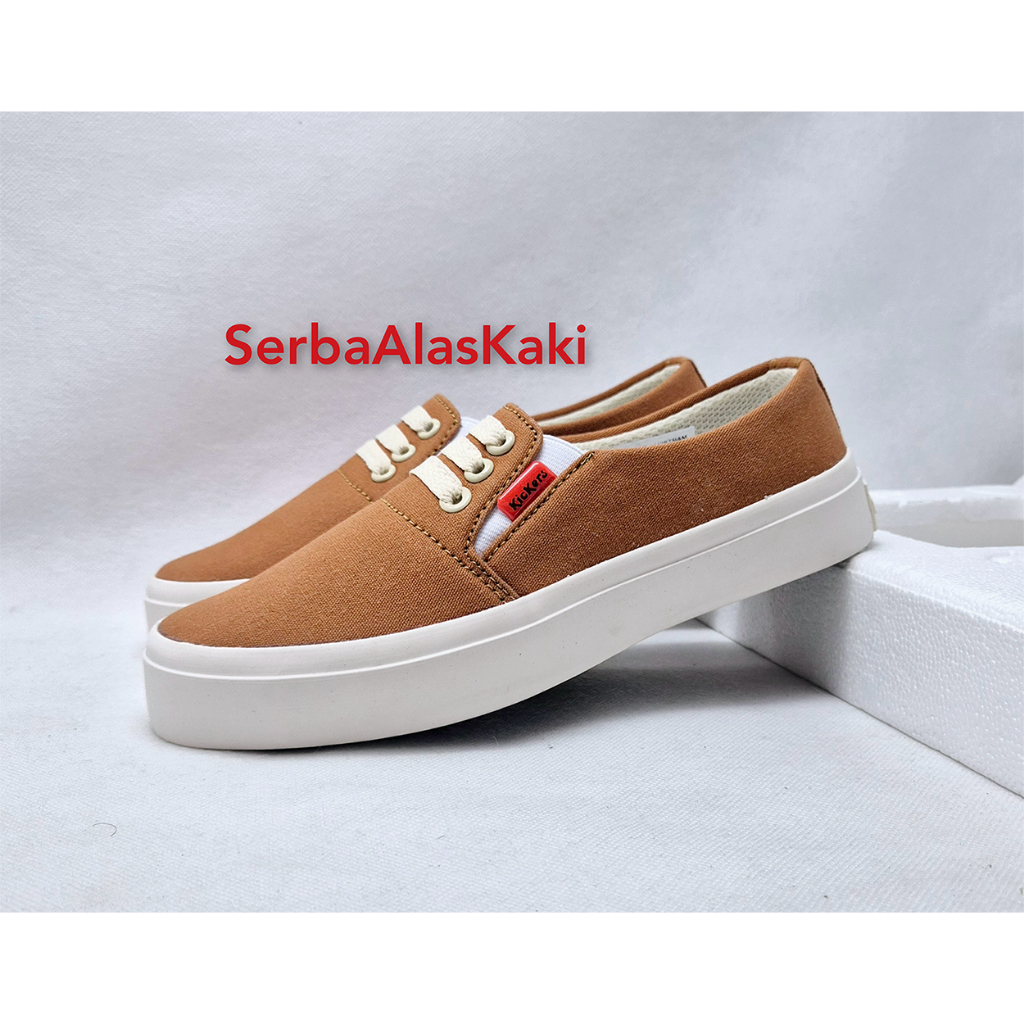 Sepatu Wanita Slip On Terbaru Variasi Tali 3/Sepatu Slip On Kanvas KC-010
