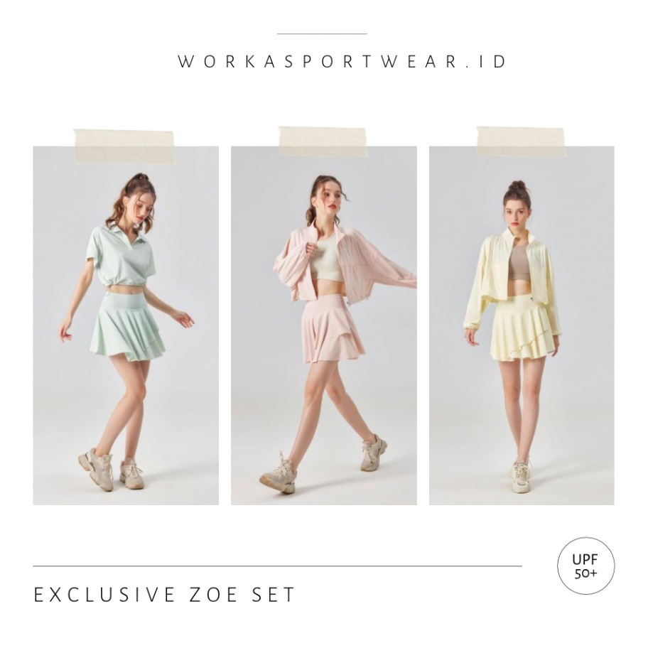 Limit WORKASPORTWEARID  ZOE SET  JAKET ROK TENIS GOLF  SET TENNIS GOLF OLGA