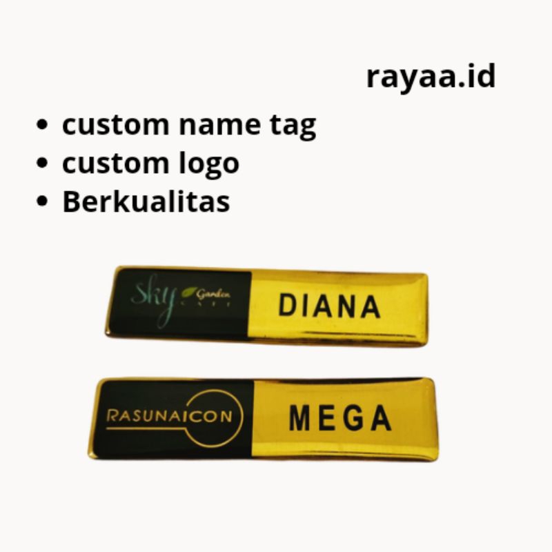 

NAME TAG / NAMA DADA | AKRILIK - KUNINGAN | PENITI