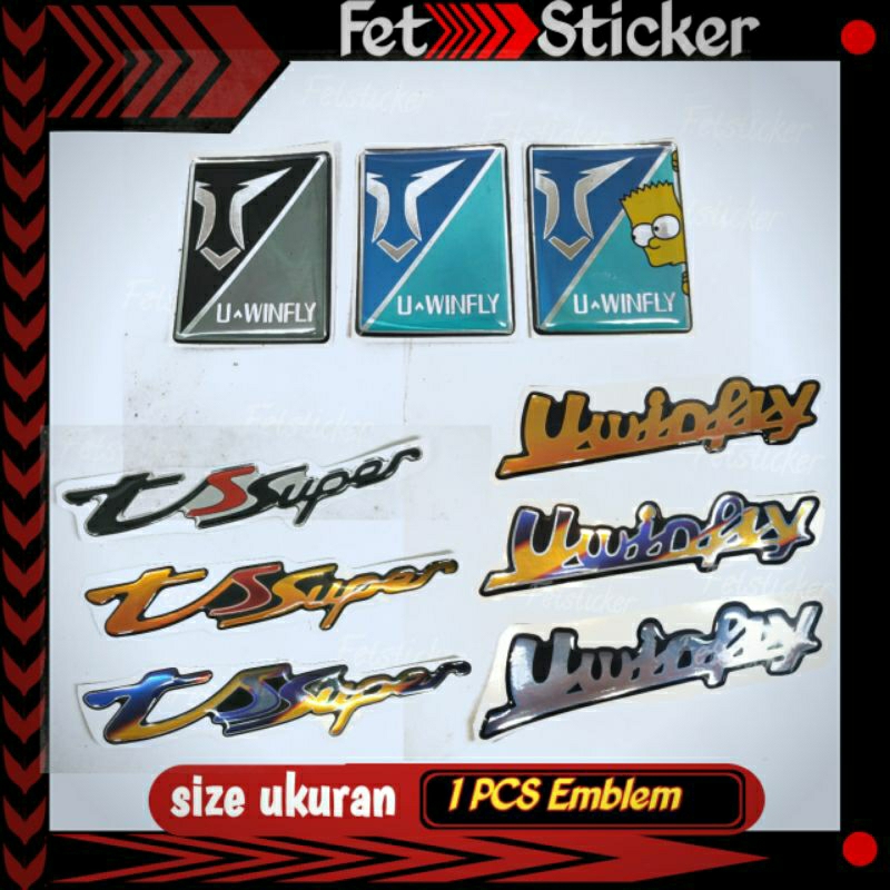 Emblem Timbul Uwinfly / Emblem Dasi Uwinfly t3 t5 vespa