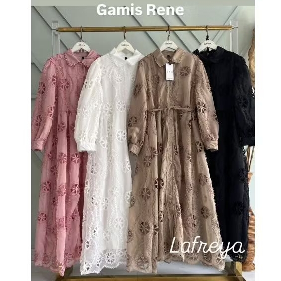 gamis Rene, dress lfy, gamis import premium, dress lafreya