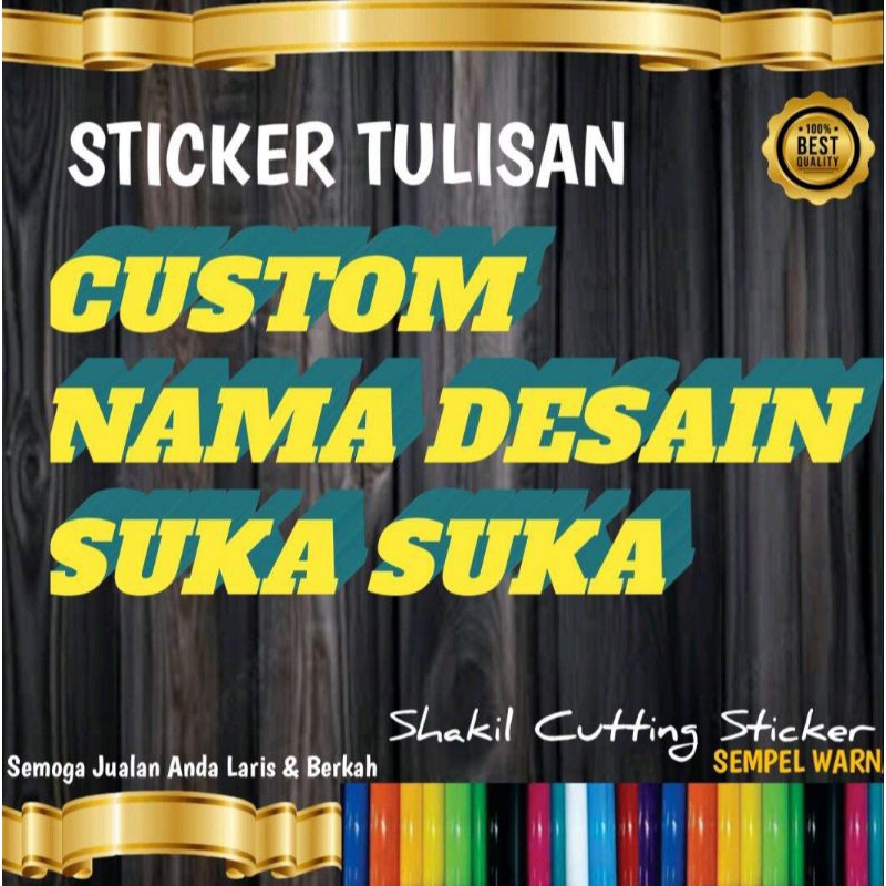 

Custom NAMA SUKA SUKA desain bebas, bikin logo komunitas, bikin sticker, bikin nama untuk jualan dll.