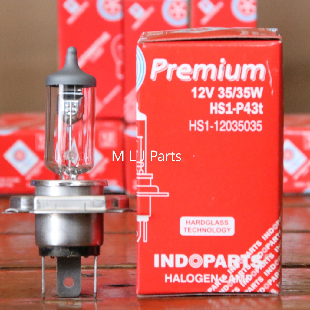 Bohlam Lampu Depan H4 HS1 Vixion R15 Byson Scoopy FI 2014 CBR Verza 12v 35/35w Halogen Indoparts