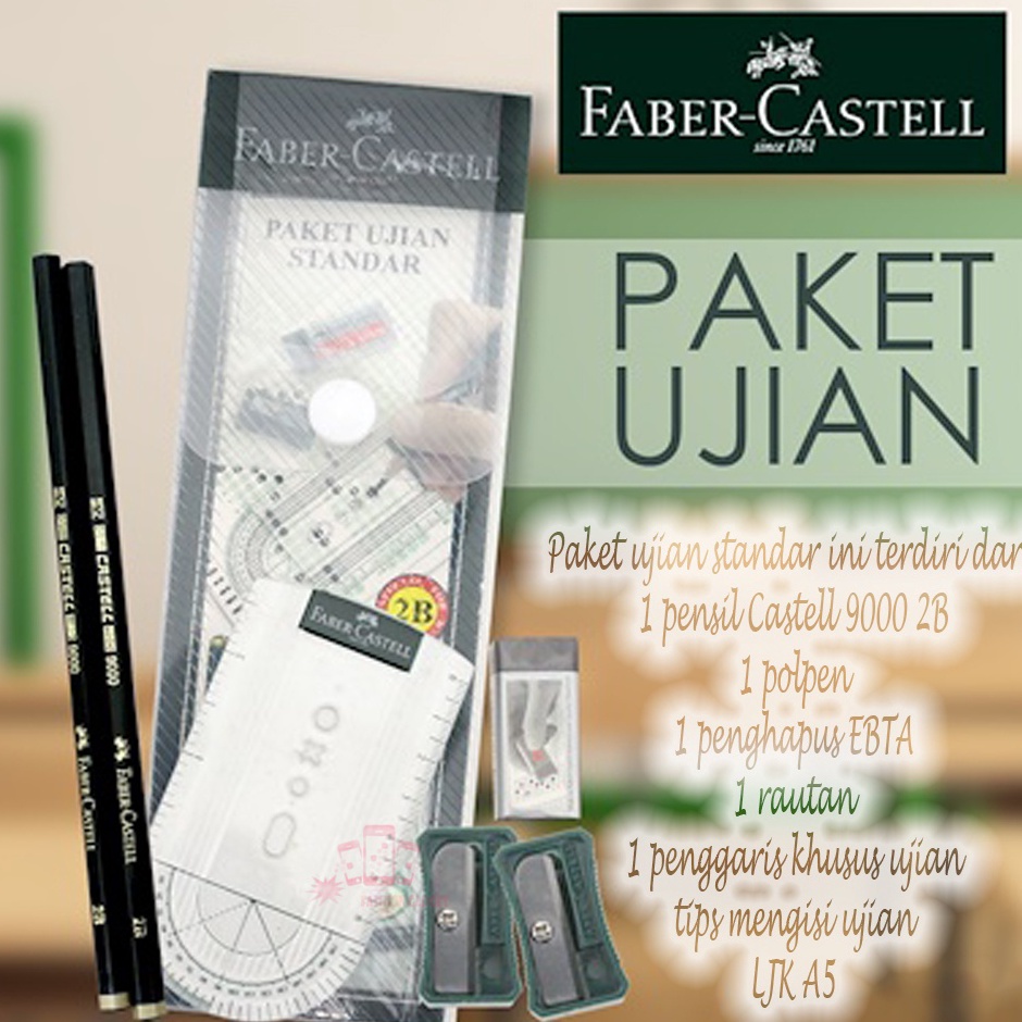 

Special Delivery SET PAKET BELAJAR ONLINE Faber Castell PAKET UJIAN STANDAR Faber Castell Pulpen Stylus Pen Pensil 2B Rautan Penghapus Penggaris Kertas LJK Bollpoint Apusan ATK Alat Tulis kantor