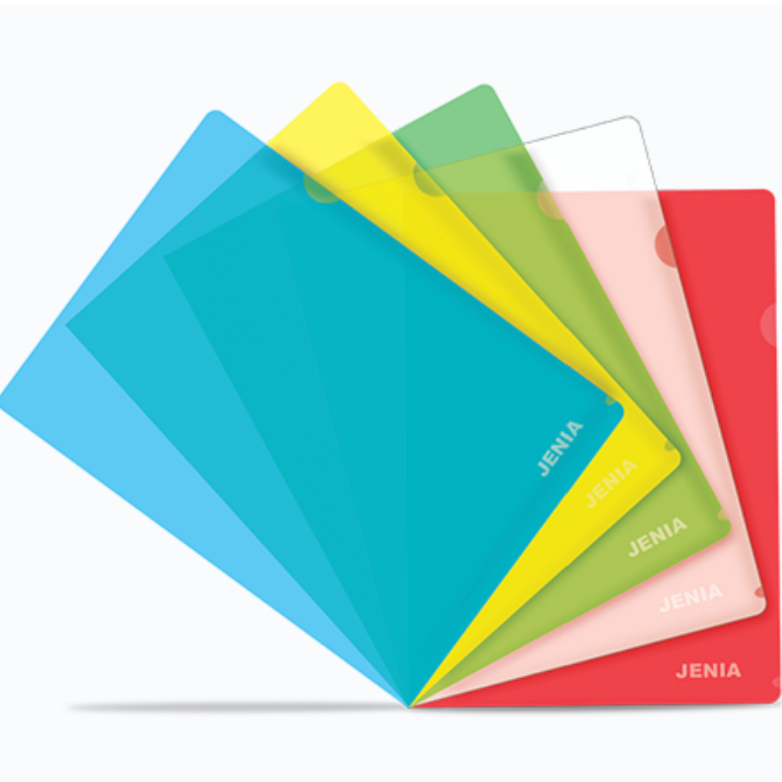 

( DAPAT 12 MAP ) MAP L JENIA FOLIO / Clear Sleeves Plastik Jenia Warna Transparant Folio F4