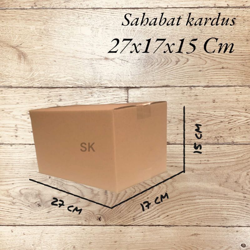 

kardus box Ukuran 27x17x15 cm single wall polos
