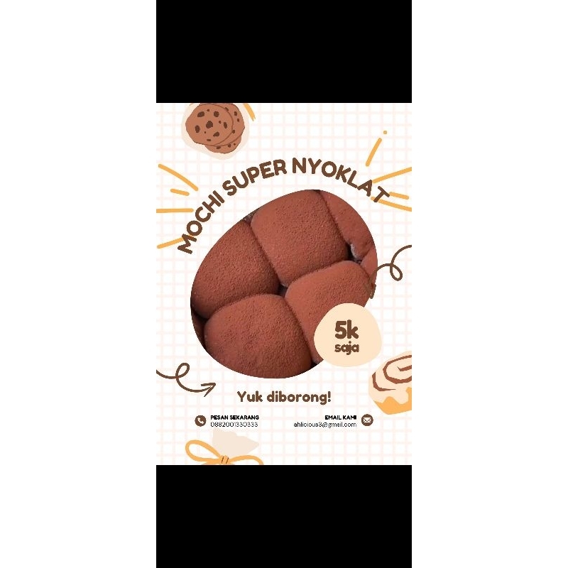 

Mochi Super Nyoklat/Mochi/Mochi coklat/cemilan/CEMILAN COKLAT