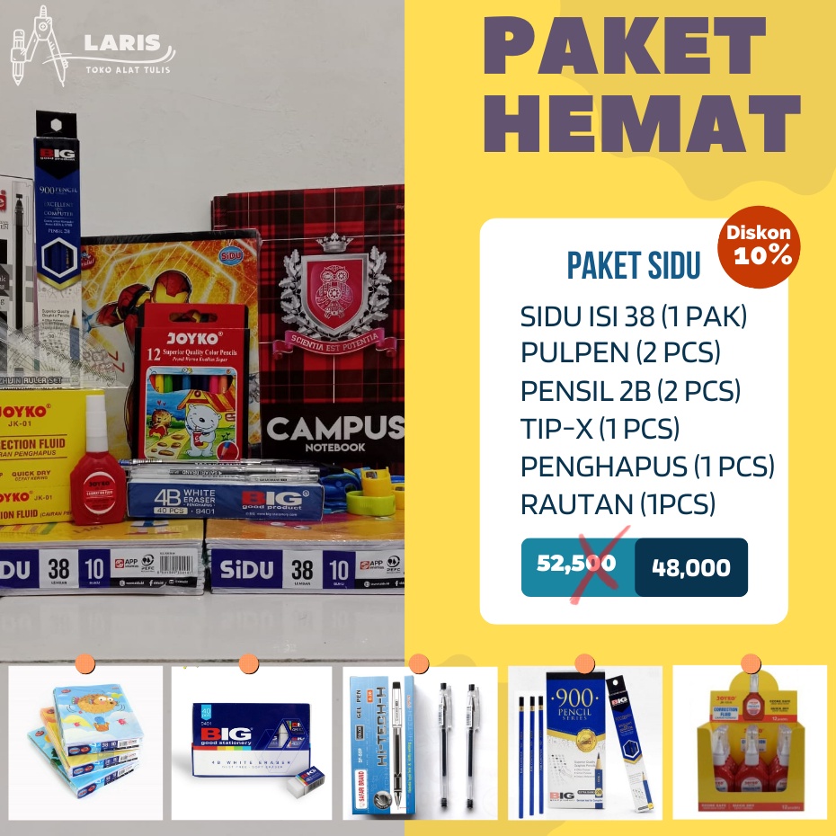 

Serbu Surprise Paket Buku tulis alat tulis sekolah kantor anak Buku Sidu