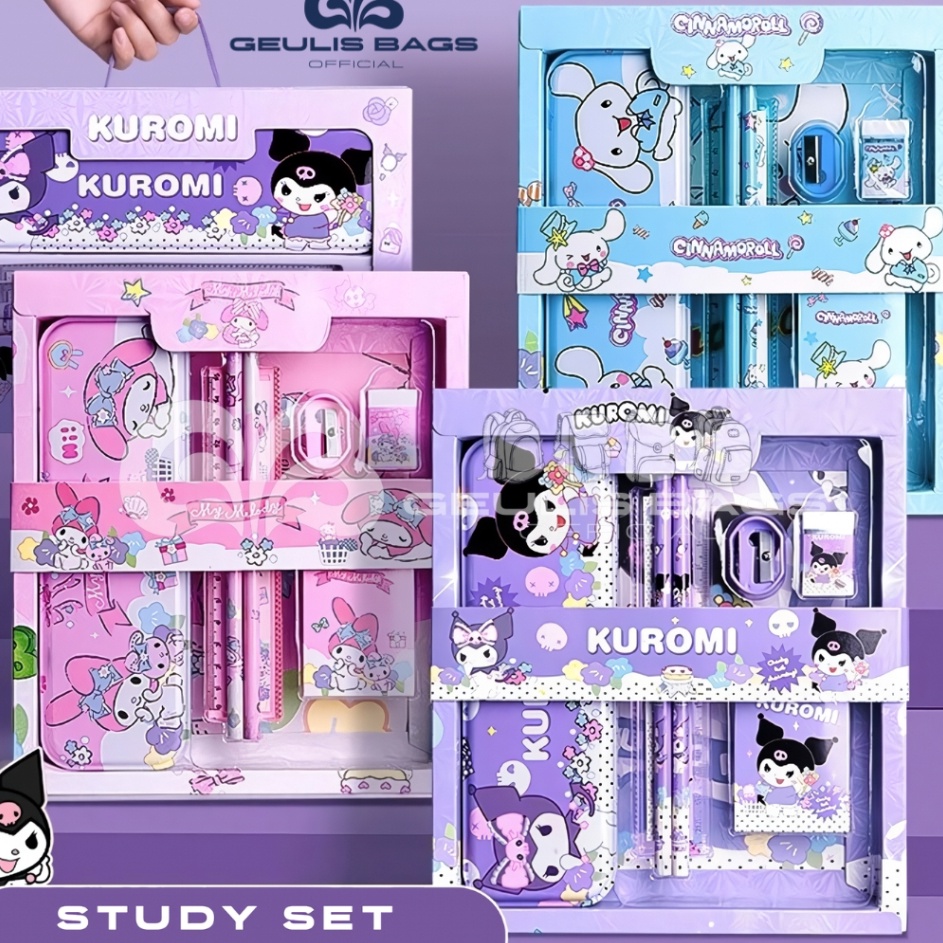 

Promo Puas GEULIS BAGS Studen Set Alat Tulis Sekolah Karakter Kuromi Cinamonrol My Melody 7 In 1