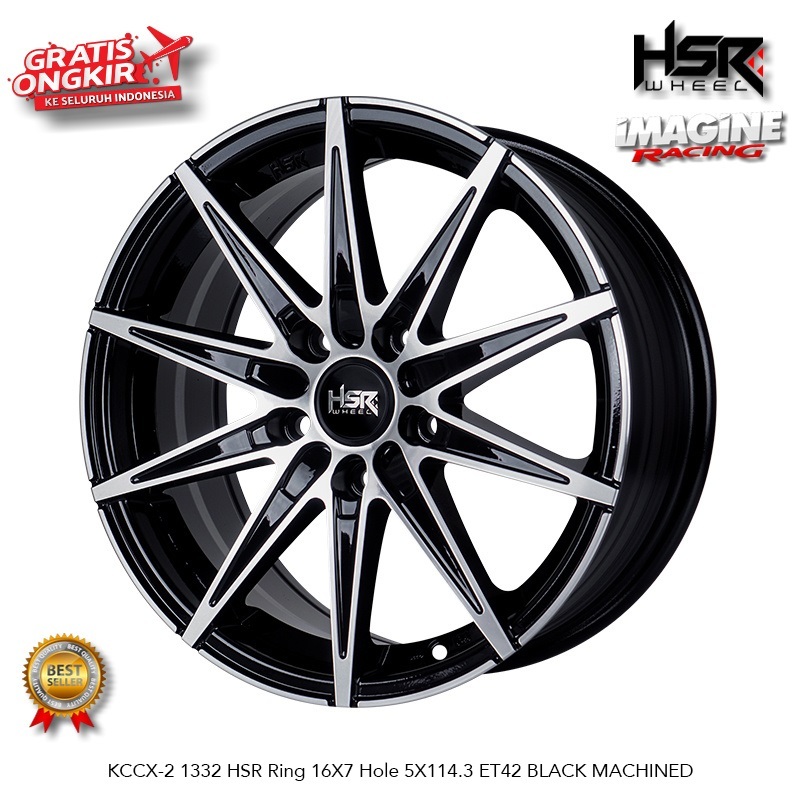 VELG RACING MOBIL HSR KCCX-2 RING 16 HOLE 5X114,3 INNOVA ERTIGA XPANDER RUSH