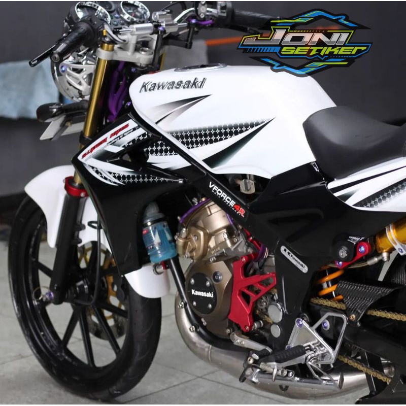 STIKER STRIPING ORI KAWASAKI NINJA SS 2012 PUTIH STIKER STRIPING NINJA SS PUTIH