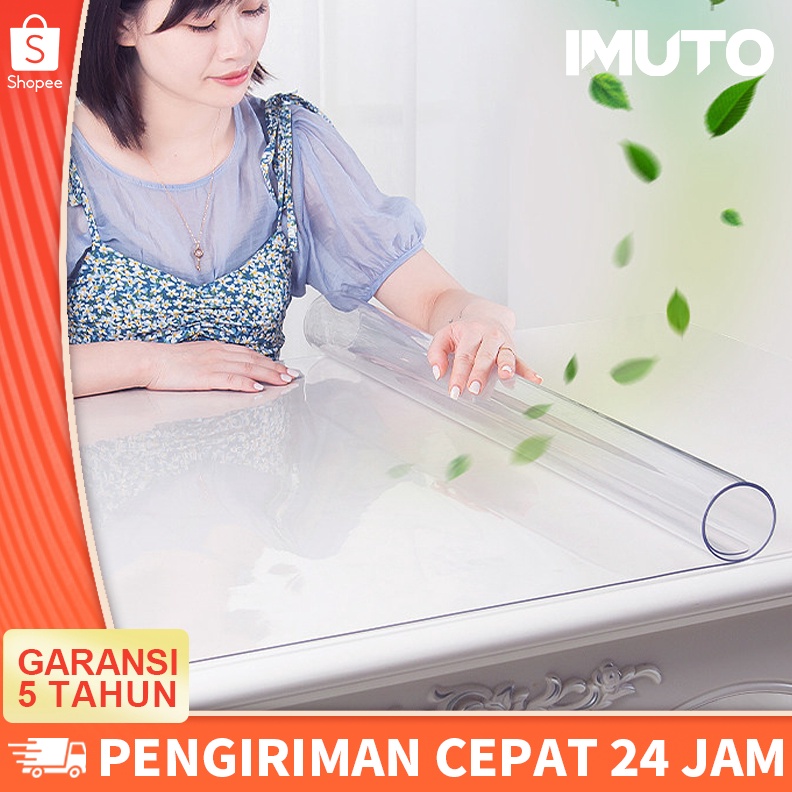 ITO Taplak Meja Transparan Bahan Mika Plastik Taplak Meja Makan PVC Transparan Plastik PVC Plastik B