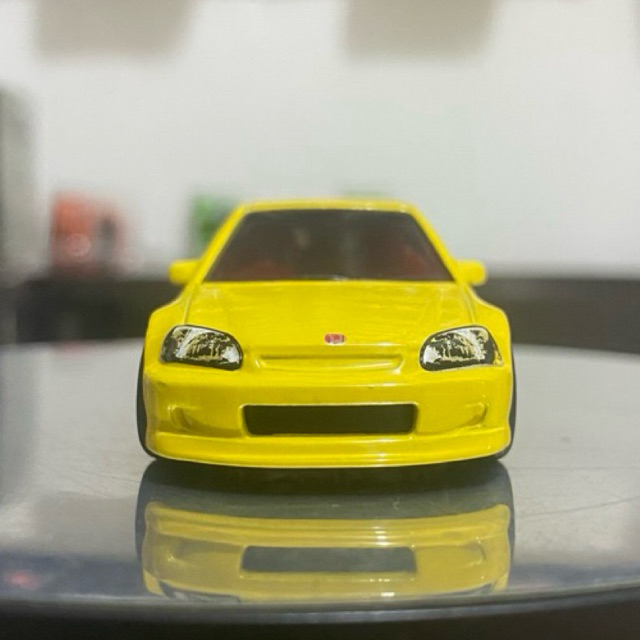 Hotwheels Honda Civic Type R EK9 Kuning Loose