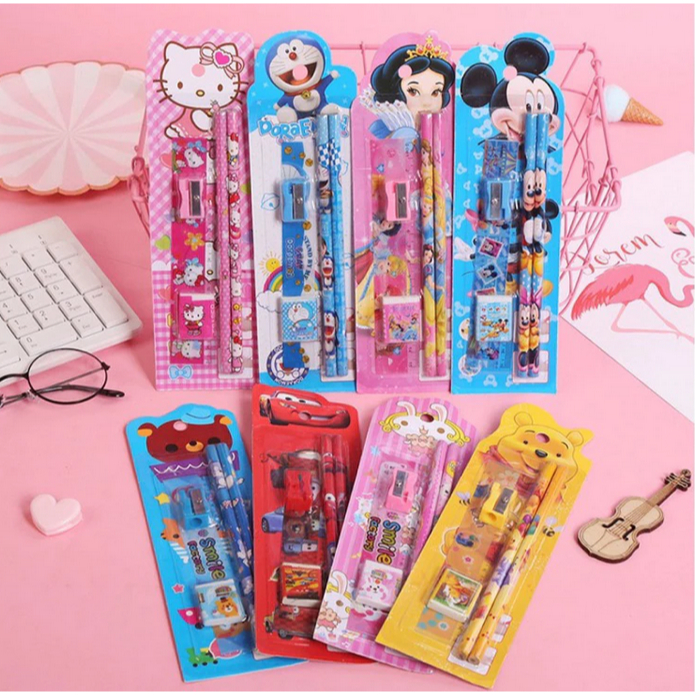 

❣️ELEVEN❣️SET ALAT TULIS SEKOLAH 5 in 1 KARAKTER LUCU / MINI STATIONERY