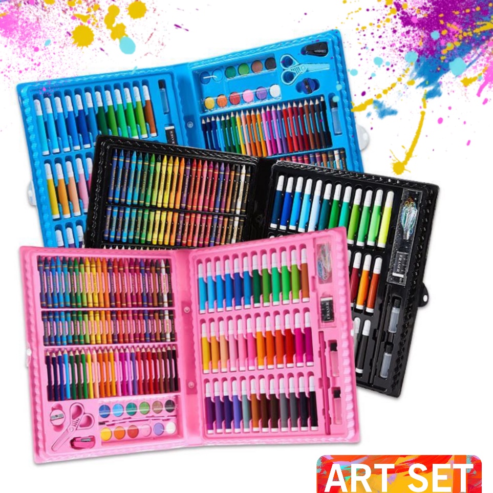 

Super Bahan CRAYON WARNA SET PERALATAN GAMBAR LUKIS PENSIL WARNA ART SET ISI 15 PCS