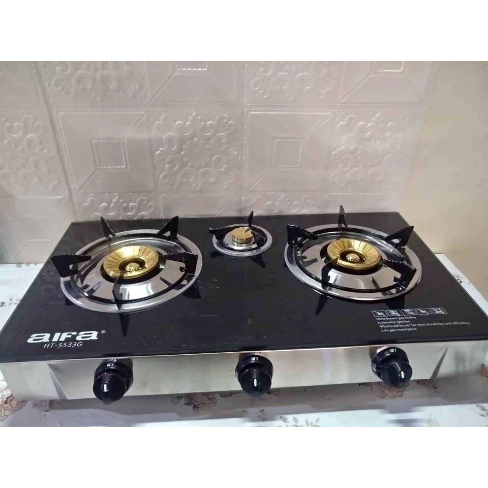 Aifa Singapore Kompor Gas Stove Aifa 5533G Kompor 3 Tungku BATAM