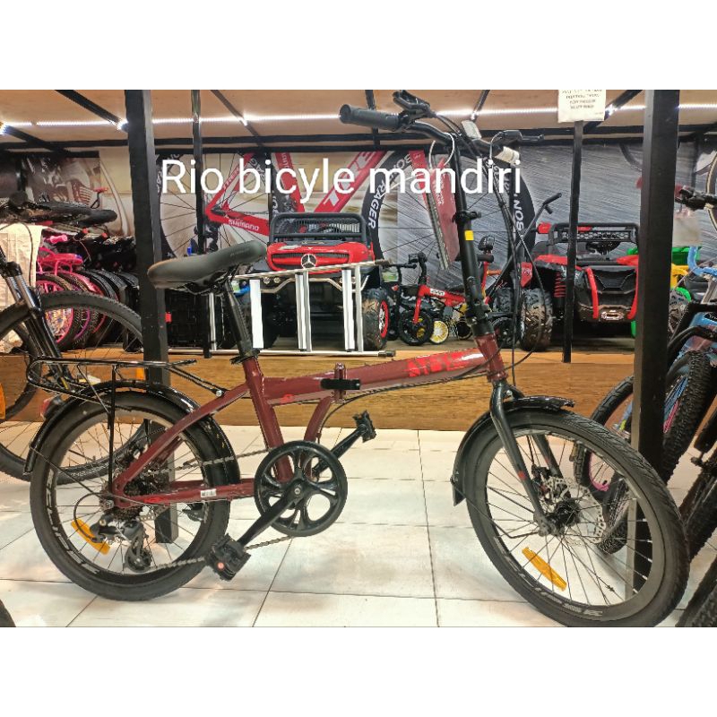 SEPEDA LIPAT ELEMEN ALTON KRONOS 1.0 RING 20 INCHI (WARNA MERAH MARON)