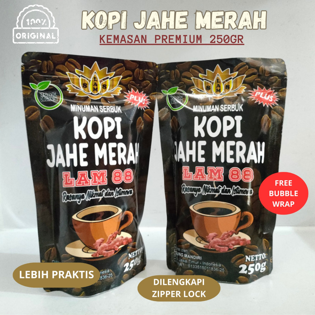 

KOPI JAHE MERAH PLUS GULA kemasan 250gr