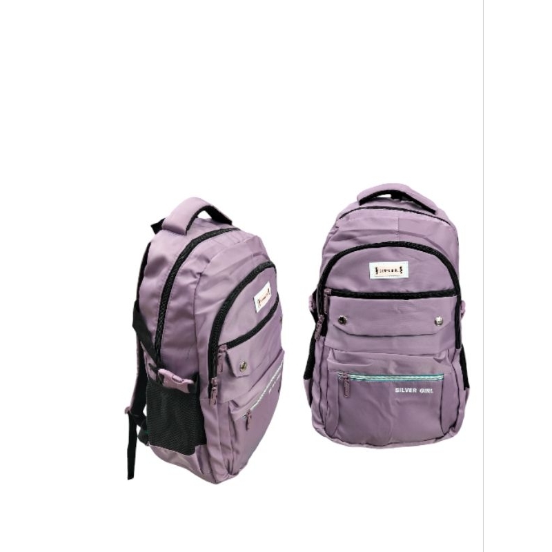 Tas ransel anak cewe silver girl cocok di bawa sekolah SD/ SMP/ SMA  bisa juga di bawa kerja ngampus